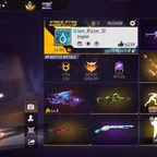 M10 | Level 66 | 600+ Fashion | 5 year old badge | 6.2k+ Like | 38 Emotes | Prime 5 | Dino Bundle | Snow M887 Skin | 230
