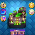 5.1k cups, lvl 38, deck with miner, 875 gems, 1 evolution, 39 emoji, description