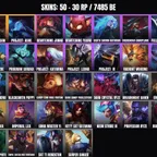 [TR] 50 skins | 107 champions | 7485 BE | Level 207 | High Noon Ashe | High Noon Lucian | PROJECT: Ashe | God-King