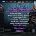 (COD)-(BO7) (HandMade) Apocalypse On All 30-33 Guns [Prestige Master Lvl 56] [Wz5 Rank Ready] [480 Camos - 20 Operators]