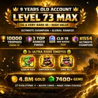 🎯HIGH DEMAND  9 YEARS OLD CR ACCOUNT👹- 10K TROPHIES  ARENA-25) ULTIMATE CHAMPION 1554- 7K GEMS- 27 EVOS- RARE EMOTES