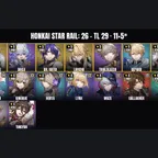 [ALL DEVICES] [Europe] TL 29 | 26 Characters | 11 5-Star | Gilgamesh | Dr. Ratio | Aventurine | Bailu | Luocha
