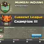 Level 4 clan || champion 3 || no war played || name - MUMBAI INDIANS