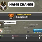 Level 3 name change clan || champion 3 league || no war played warlog 0-0