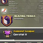 BLAZING TRAILS [] LEVEL: 27 [] CAPITAL HALL: 10 [] WAR WON: 442-526 [] CWL: Crystal II FULL MAX AVAILABLE