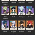 Genshin Impact Account | AR50 America | 11- 5 Star Characters | Arlecchino | Kazuha | Zhongli | Skyward Atlas |Code 5108