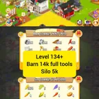 🔥Hay Day Level 134🔥 | 14K Barn | 5K Silo | Full Tools| 24 million coin | 800 diamond 