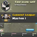 Level 5 clan || master 1 league || warlog 9-1 || name - fire over self