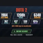 [22 Games | 102 USD][DOTA 2 | 1208h | 1904 SOLO MMR | 6340 BEHAVIOR | 967 GAMES][CS2 PRIME] Football Manager 2022