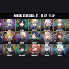 [ALL DEVICES] [Europe] TL 47 | 31 Characters | 11 5-Star | Aventurine | Kafka | Bronya | Bailu | Blade | Jing Yuan