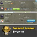 🔥 CLAN LEVEL 8 TITAN LEAGUE 3 🔥NAME: Crazy Hunter   RARE ENGLISH NAME CLAN CAPITAL 2|| LOW PRICE