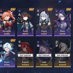 Eu 223x5 E6 Cyrene/Evernight/Castorice/Saber, E3 Hyacine, E2 Sparxie/Yao Guang