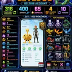 🎯HIGH DEMAND 4 HUNDO IV) RARE SHINY LUCKY MEWTWO 👹) OLD 2016 ACCT- LVL 56 ) 8 OLD PG 2016) 316 TRADABL- 131 LEGENDARY 