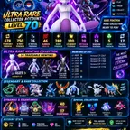 🎯HIGH VALUE 46  HUNDOS IV💯) 5x ARMORED MEWTWO RARE | 26 RARE SL PG | LVL 70 2020 ACCT ) 678 TRADABLE | 282 LEGENDARY 