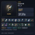 AIO1010 //Global EU Baba | Lv45 Cleric | 807 GS 37.6K CP