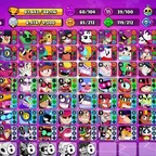 88K Trophies LVL9 | 100/107 Brawlers | 39 Max Brawlers - 34 Hypercharge | 294 Skins | 839 Pins | 471 Icons | 231 Sprays 