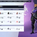 MR1078 // Level 18, Rank: Gold 3, 1,350 units, 6 skins, etc.