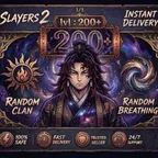 Project Slayers 2 Level 200-225 Random Clans Flame Breathe 1M, 1M-1.9M Wen Instant Delivery Full Access linked 40 robux