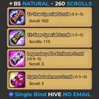 [GLOBAL] ACCOUNT FOR LD GACHA + TESHAR + 260 11&12 YEARS ANNIVERSARY SCROLL