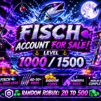 Fisch , Lv. , 40-50+ Rods, Random Coins, Powerful Merlin Quest Complete , Robux: 20 to 500