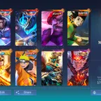 LEGEND GS ALU || KOF CHOU || NARUTO LUKAS || MANY COLLECTOR || MEGA COLLECTOR 2 || EX 69 STAR || GOOD EMOTE RECALL
