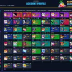 96 SKINS | 37.121 TROPHIES | 73 BRAWLERS | 4 HYPERCHARGED | 4 MAXED BRAWLERS | 19 PRESTIGE | 23 BUFFIES