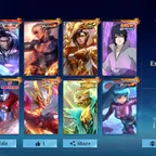 [IOS/ANDROID] CEL LVL 105 | 133 HEROES | 446 SKINS | EXALTED 1 | ALUCARD LEGEND - GUSION KOF - SASUKE - MOSKOV ALLSTARS 