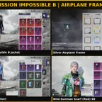 Mission Impossible B Jacket | Silver Airplane Frame | Light Blue Jersey | Red Gunman Scarf S8 | Full Access