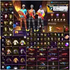 12 High-Level Evo Gun Skins || Rose Emote || Level 62 || Name Change Available || 400 Days Monthly Subscription Purchase