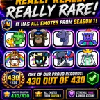 🦄CR TOP [ 10 YEARS OLD ALL 420-420 EMOTES ALL 42-42 EVO 80 TOWER SKINS ] WORLD RANK 1K TOP 60 LEVEL 16 KT16 MAX RAREST