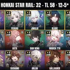 [ALL DEVICES] [America] TL 58 | 32 Characters | 12 5-Star | Argenti | Seele | Feixiao | Jingliu | Bailu | Sparkle