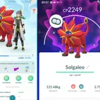 Shiny Solgaleo Legendary I mini ptc account pokemon go account 💞🪙✨