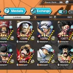 [4611][IOS+ANDROID] 5 EX - Law + Akainu + Roger + Garp + Zoro , Support 146 , Good Medal