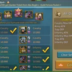 1B6 Mights (T5) - Vip 15 - ATK 607+ | Orange Equipment - 34M Troop -  713M Research - 353K Gem - lots of resources  - 8 