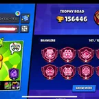 ๐ฅ 156.446 TROPHY ๐ฅ | BELLE GOLDHAND | 107 BRAWLERS | 106 MAXED BRAWLERS | 588 SKINS | XP 128 | FULL MAIL ACCESS