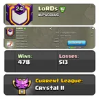 LVL 24 LORDS | 478 WINS | CAPITAL 8 | CRYSTAL II | 0-STREAK | INSTANT DELIVERY | AVAILABLE