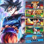 Team Fusion+Unirep+UL Goku Uis 8S+UL Hit 8S+UL Sp Gogeta+62 LF (GokuFrieza Full+god ss Goku 11s+ss3 Goku 9s+Goku god 9s)