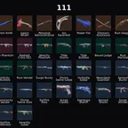 NA - LVL 196 - Unranked - 16 Knifes - 111 Skins (84,250 VP) Candy Cane, RGX 11z Pro Blade, Gaia's Wrath, Melee Unit, Io
