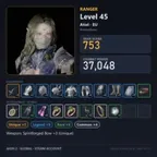 AION 2 EU| Level 45 Ranger| 753 GS| 37.0K CP| Atiel| Steam + Original Email