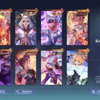 SKIN 590 LEGEND 3 GOOD WINRATE MAGE 70 COLLECTOR 5 KOF CHOU GUIN KARINA AURORA ASPIRSNT FUNNY LAYLA RUBY STARWARS CYC