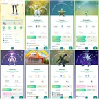 SHINY RESHIRAM SHINY STARYU SHINY SPIRIGATITO SHINY LEGENDARY RESHIRAM LEGENDARY MOLTRES LEGENDARY ZEKROM