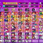 40K Trophies | 102/107 Brawlers | 32 Max Brawlers - 29 Hypercharges | 242 Skins | 564 Pins | 401 Icons | 213 Sprays