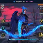 RSL547 // Lvl 48 Ninja L60/Wixwell L60 Artak L60 445K Power 409 Shards Mikage Fusion
