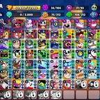 54K Trophies | 93/107 Brawlers | 21 Max Brawlers - 18 Hypercharges | 248 Skins | 607 Pins | 428 Icons | 229 Sprays