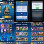 Level 58 + Kt 15 | 10k Trophies | 1 Max Card | LvL14:- 76 + 11 Lvl15 | 15 Evos | 2500 Gems | 13 Kt Skins | 141 Emotes | 