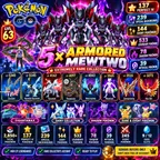 🎯HIGH DEMAND 137 HUNDOS IV 💯) RAYQUAZA MEWTWO BG LUGIA | 24 RARE SL PG | LVL 63 ACCT ) 2732 TRADABLE | 533 LEGENDARY 