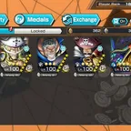 [4555] [ ANDROID ONLY ] 5 EX MAX - Marcus Mars + Garp + Roger + Light Luffy + Whitebeard , 3000 gems Android + 3025 frag