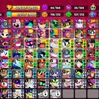 40K Trophies LVL205 | 104/107 Brawlers | 34 Max Brawlers - 21 Hypercharges | 169 Skins | 523 Pins | 331 Icons |159 Spray