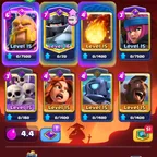 KT 16 ! 17 (Level 15) & 89 Cards ( Level 14 ) ! King Tower Level Level 16 ! 117 Emotes ! 8 Tower skins ! Namechange Free