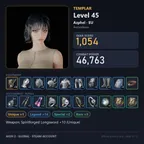 AIO1004 //Global EU Azphel | Lv45 Templar | 1054 GS 46.8K CP | +10 Unique Weapon |